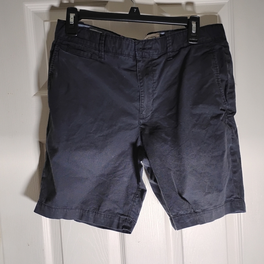 Shorts Original Penguin Flat Front Slim Fit Men's 28 Navy Blue